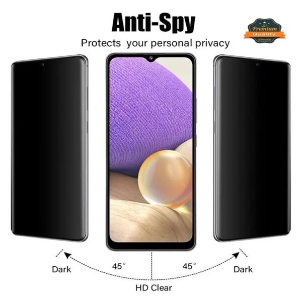 5D Anti spy privacy ochranné tvrzené sklo Samsung Galaxy A14