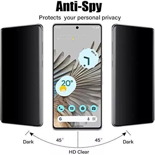 5D Anti spy privacy ochranné tvrzené sklo Google Pixel 8 Pro