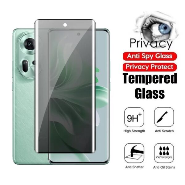 5D Anti spy privacy ochranné tvrzené sklo Oppo Reno 11